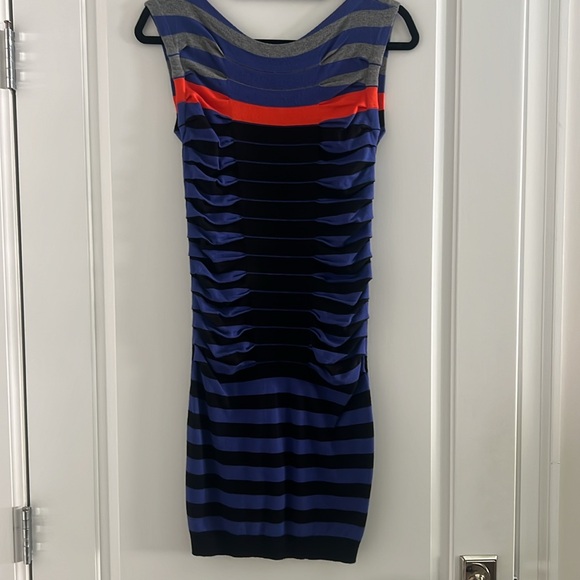 Ted Baker Kitey Pleat Detail Striped Dress - Picture 3 of 13